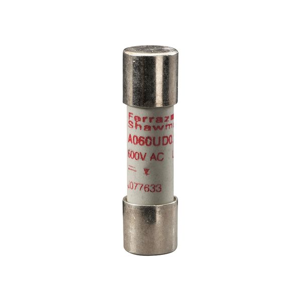 High-Speed Cylindrical Fuse 10x38 aR 600VAC 0.125A image 1