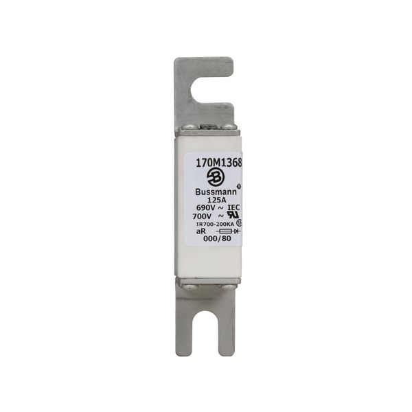 Fuse-link, high speed, 125 A, AC 690 V, DIN 000, 21 x 40 x 100 mm, aR, DIN, IEC, single indicator image 11