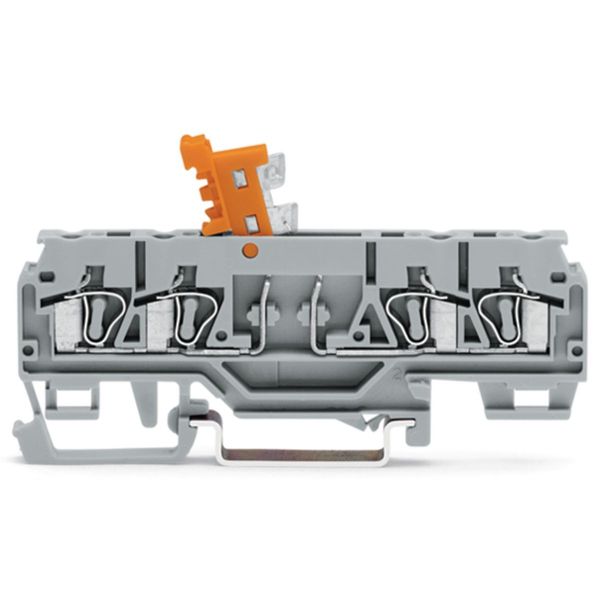 4-conductor disconnect/test terminal block with pivoting knife disconn image 2