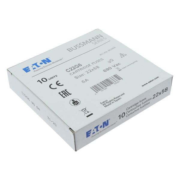 Fuse-link, LV, 6 A, AC 690 V, 22 x 58 mm, gL/gG, IEC image 12