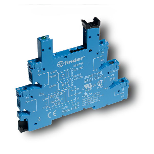 Screw socket blue 110...125VUC for 35mm.rail, 34.51/81 (93.01.3.125) image 1