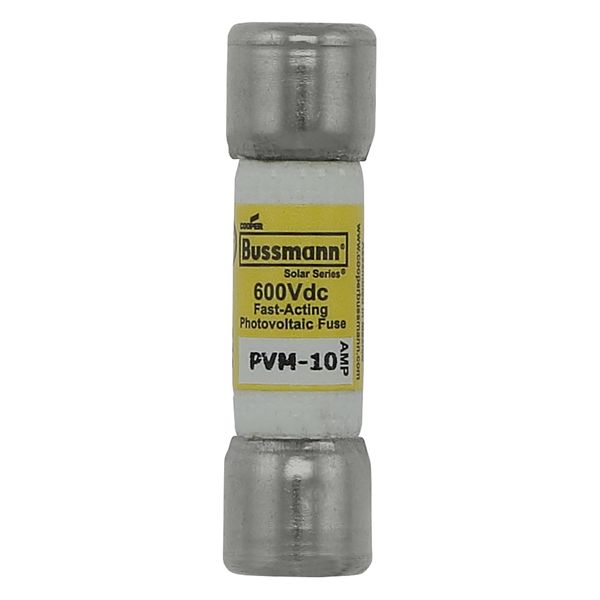 Eaton Midget Fuse, Photovoltaic, 600 Vdc, 50 kAIC interrupt rating, Fast acting class, Fuse Holder and Block mounting, Ferrule end X ferrule end connection,20A current rating,50 kA DC breaking capacity, .41 in dia image 3