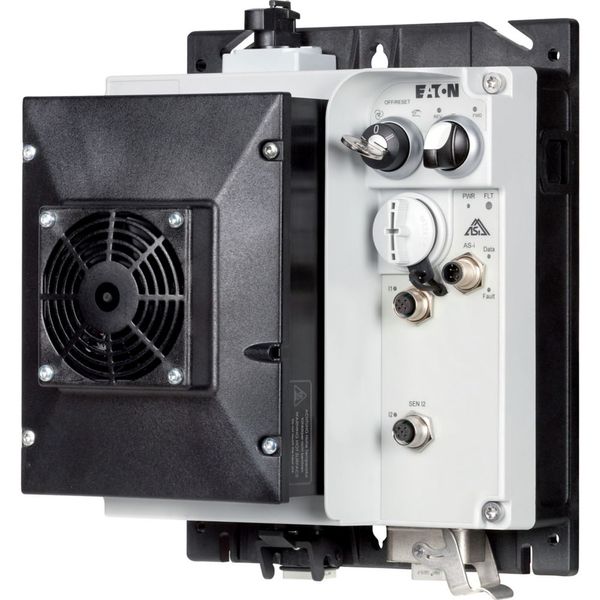 Speed controller, 8.5 A, 4 kW, Sensor input 4, 230/277 V AC, AS-Interface®, S-7.4 for 31 modules, HAN Q5, with manual override switch, with fan image 17