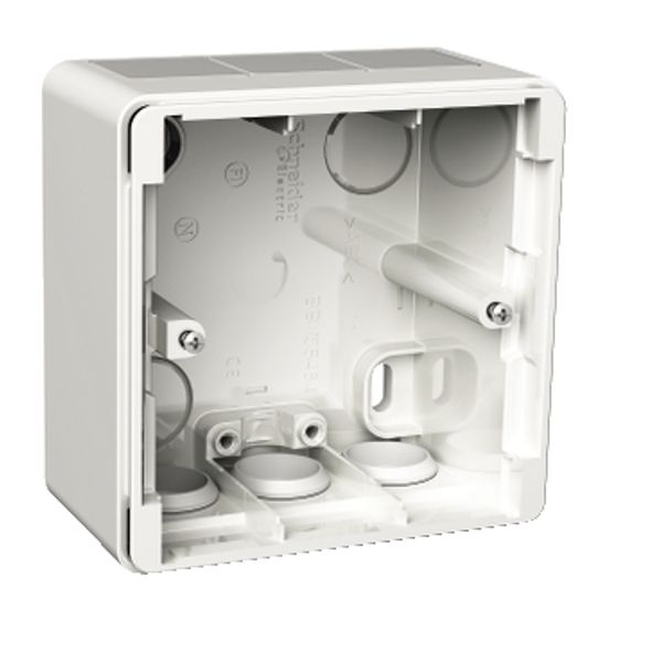 Exxact surface mounted box 1-gang high IP44 white image 2