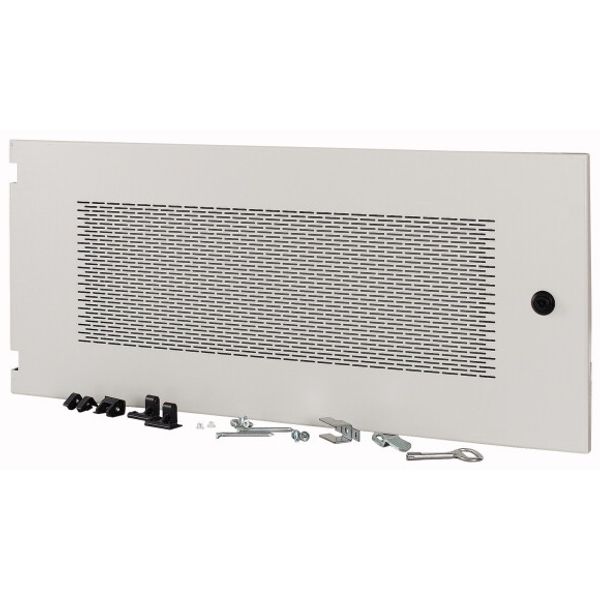 Section wide door, ventilated, HxW=350x800mm, IP31, grey image 1