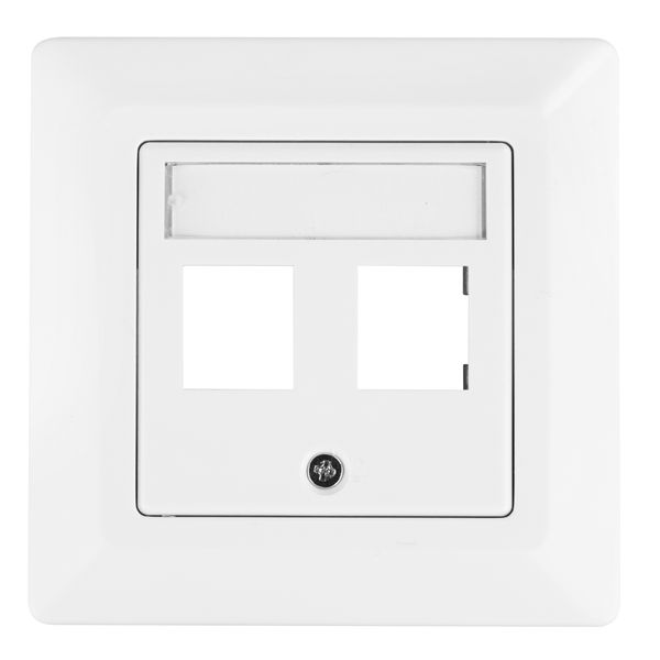 Outlet empty 2 module (SFA)(SFB), 80x80mm, straight, RAL9010 image 2