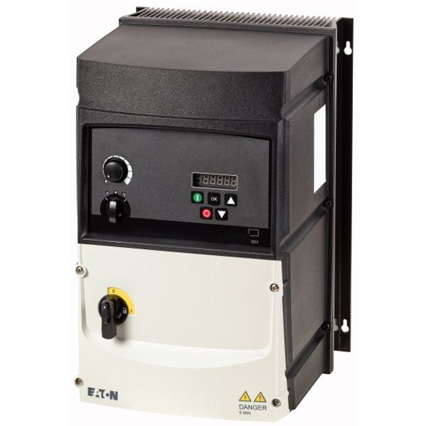Variable frequency drive, 230 V AC, 3-phase, 30 A, 7.5 kW, IP66/NEMA 4X, Radio interference suppression filter, Brake chopper, 7-digital display assem image 2