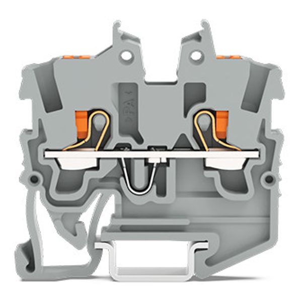 2250-1201 2-conductor miniature through terminal block; with push-button; 1 mm² image 3