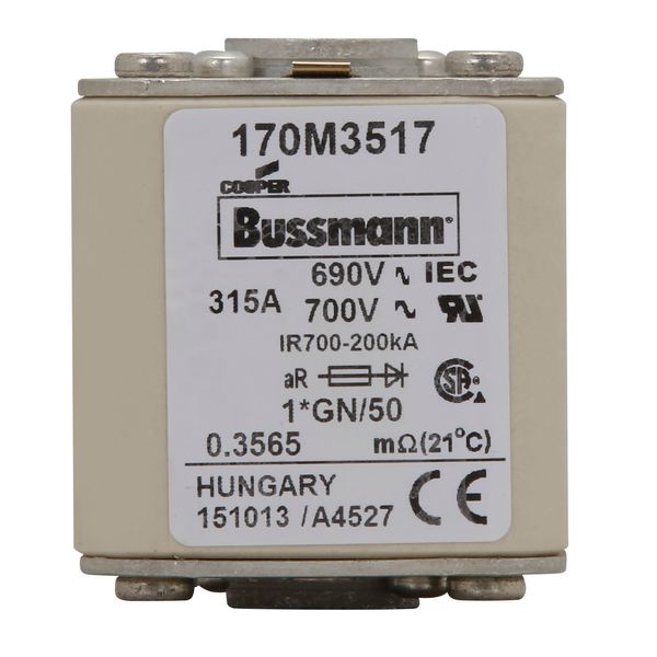 FUSE 315A 690V 1*GN/50 AR UC image 8