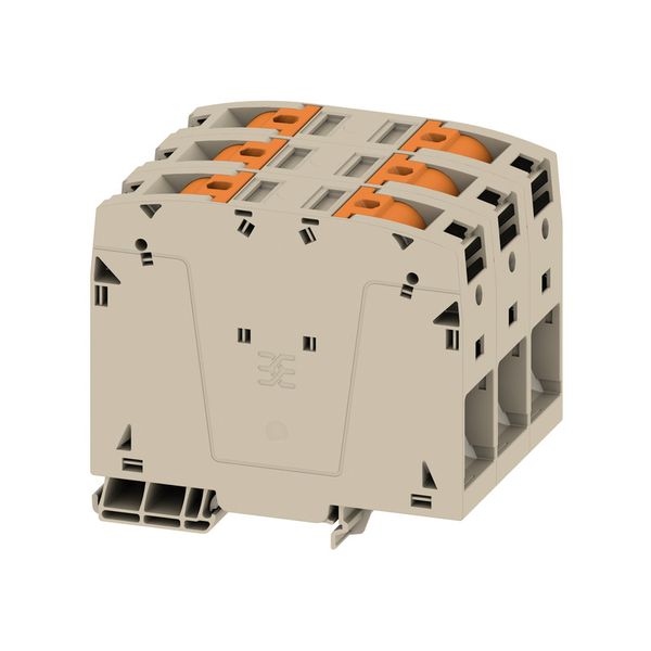 Feed-through terminal block, PUSH IN, 95 mm², 1000 V, 232 A image 1