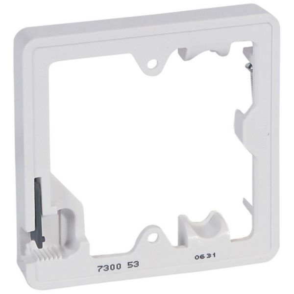 Synergy 1 Gang Accessory Frame with Bottom Cord Outlet White image 1