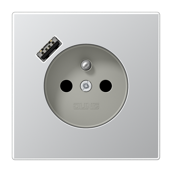 Socket fren/belg with USB type A AL1520F-18A image 1