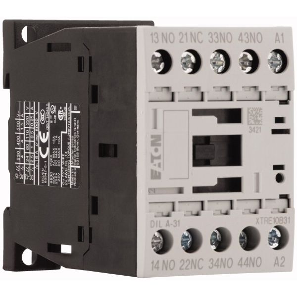 Contactor relay, 115V 60 Hz, 3 N/O, 1 NC, Screw terminals, AC operation image 4