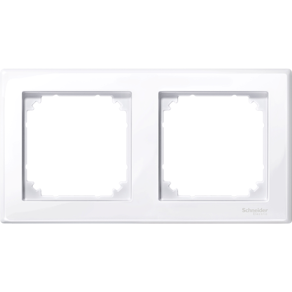 M-Smart frame, 2-gang, active white, glossy image 3