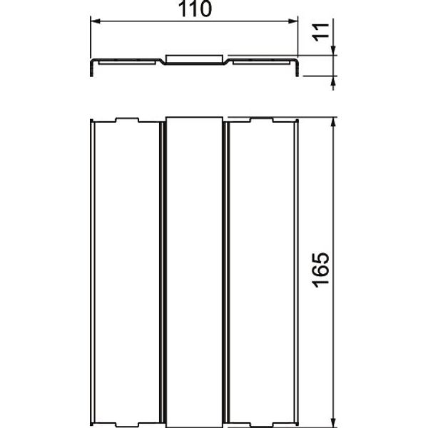 PLM LS 200 Lid support for 200 mm duct width 165x110x9 image 2