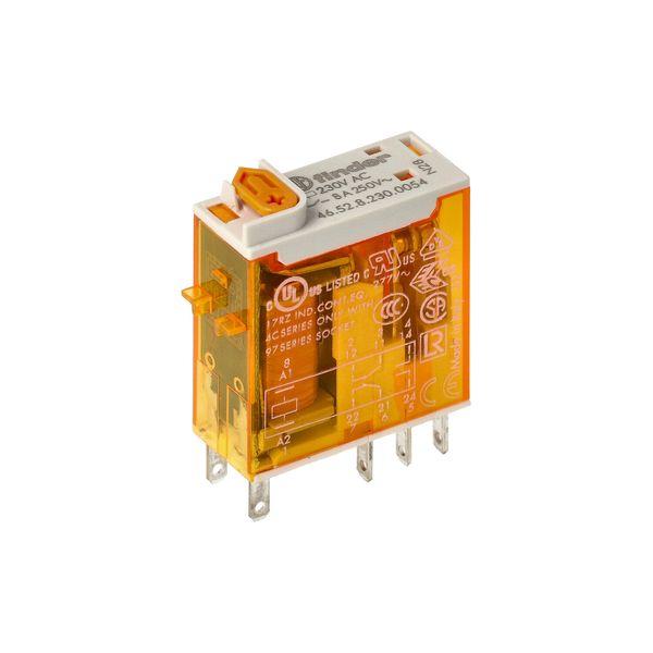 Mini.ind.relays 2CO 8A/230VAC/Agni/Test button/LED/Mech.ind. (46.52.8.230.0054) image 5