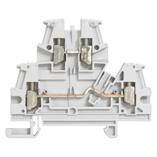 Terminal block Viking 3 - screw - 2 connect on 2 levels - pitch 6 - grey image 1