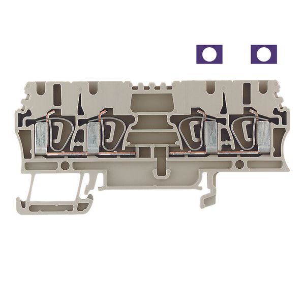 Feed-through terminal block, Tension-clamp connection, 2.5 mm², 800 V, image 1