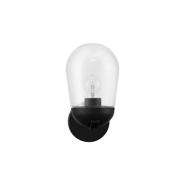 Dark Grey Aluminum & Clear Glass LED E27 1x12 Watt 220-240 Volt Bulb Excluded IP54 D: 15 W: 18.5 H: 28 cm image 1