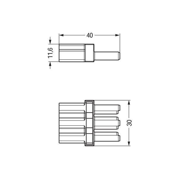 Intermediate coupler 3-pole Cod. A white image 5