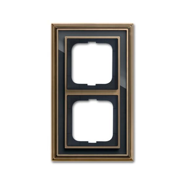1722-845-500 Cover Frame Busch-dynasty® antique brass anthracite image 1