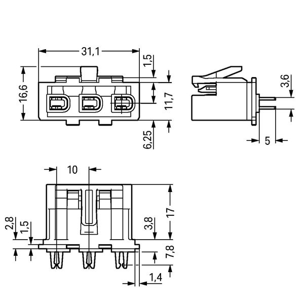 Device connector 3-pole Cod. A black image 2