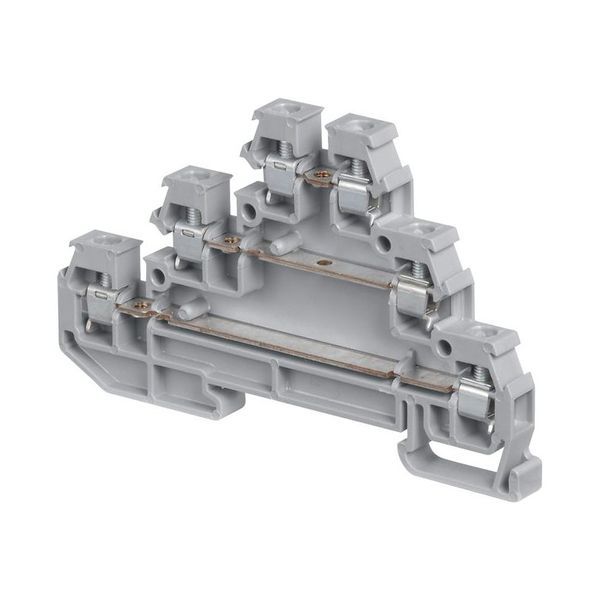 D2,5/6-DA,EX, FEED THROUGH, SCREW CLAMP TERMINAL BLOCK, 14 AWG, 2.5MM, GRAY image 1