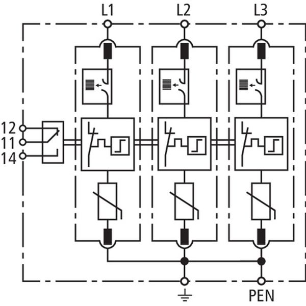 DEHNguard M surge arrester type 2 3-pole Uc 275V w. ACI technology image 3