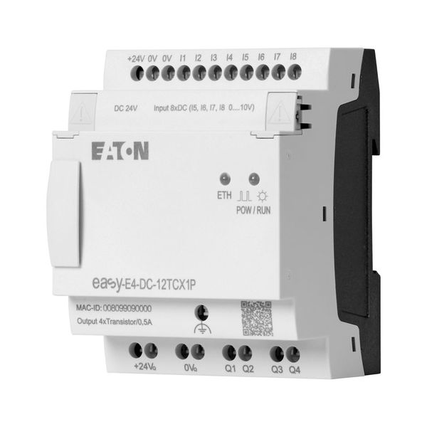 Control relays, easyE4 (expandable, Ethernet), 24 V DC, Inputs Digital: 8, of which can be used as analog: 4, push-in terminal image 7