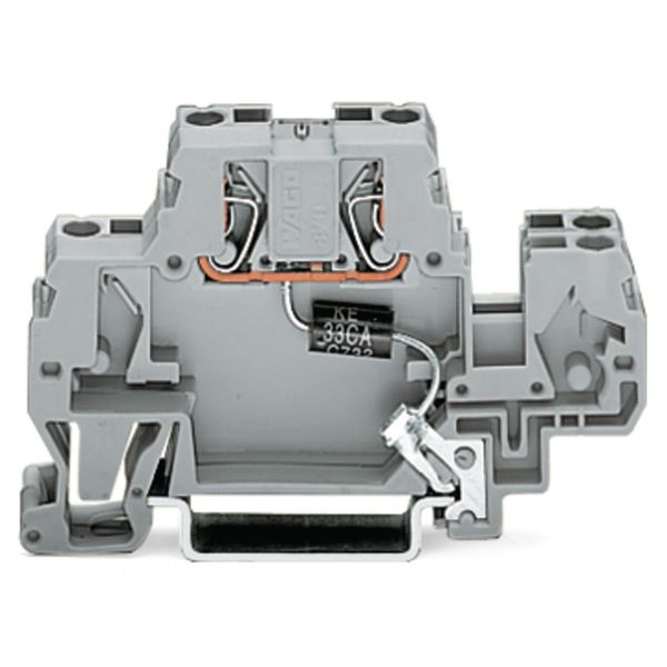 Component terminal block double-deck with suppressor diode gray image 1