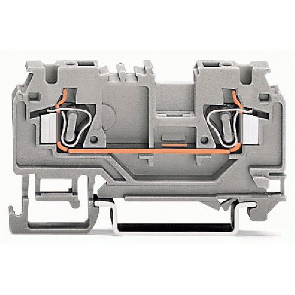 2-conductor through terminal block 4 mm² with test port orange image 1