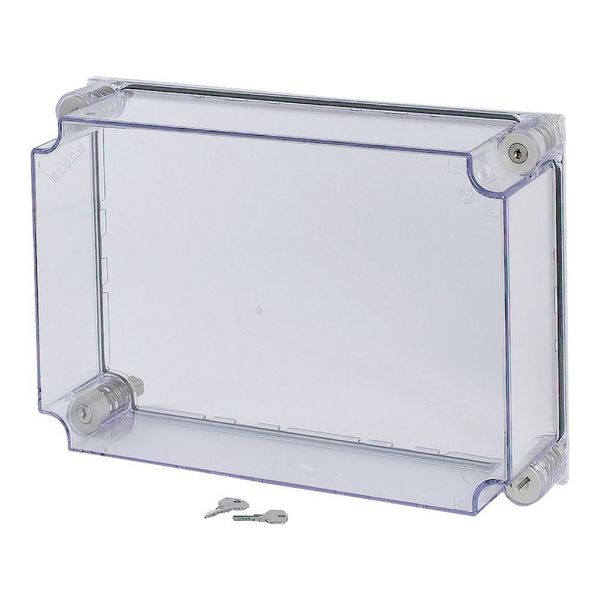 Cap, transparent smoky gray, lockable, HxWxD=250x375x100mm image 4