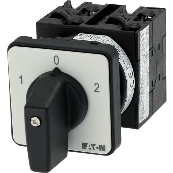 Reversing switches, T0, 20 A, flush mounting, 3 contact unit(s), Contacts: 5, 60 °, maintained, With 0 (Off) position, 1-0-2, Design number 8401 image 4