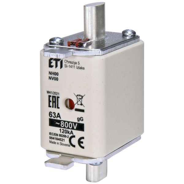 Fuse link, NH00 gG 40A/800V image 1