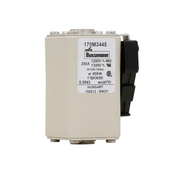 Fuse-link, high speed, 250 A, AC 1250 V, compact size 1, 45 x 59 x 81 mm, aR, IEC, UL, single indicator image 13