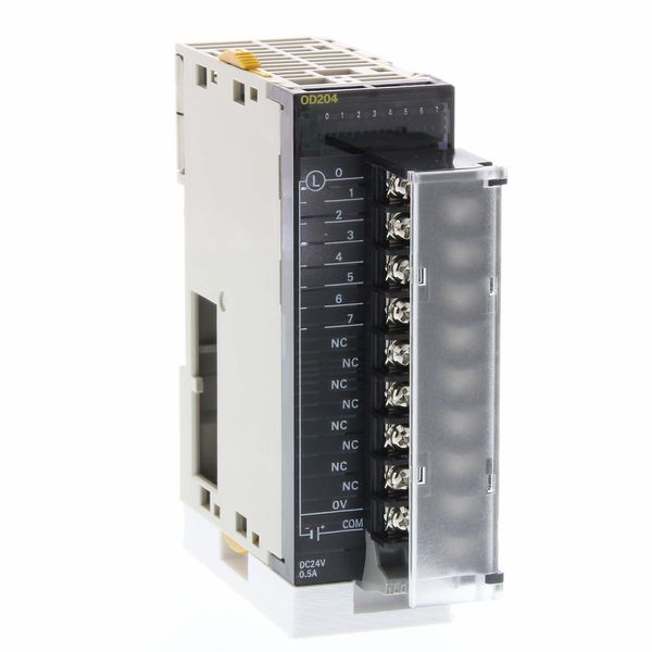 Digital output unit, 8 x transistor outputs, NPN, 0.5 A, 24 VDC, screw image 1