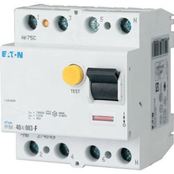 Residual current circuit breaker (RCCB), 40A, 4p, 300mA, type G/F image 4