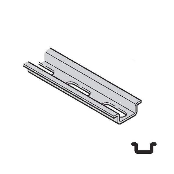 NON DRILLED DIN RAIL OMEGA TYPE 15X5,5 image 2