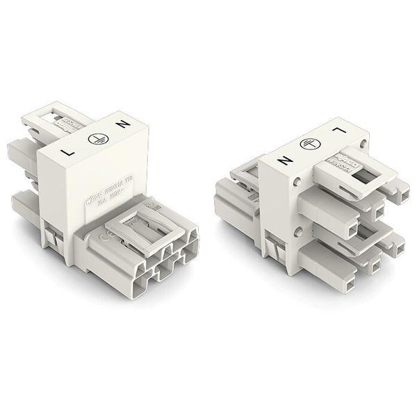 h-distribution connector 3-pole Cod. A white image 2