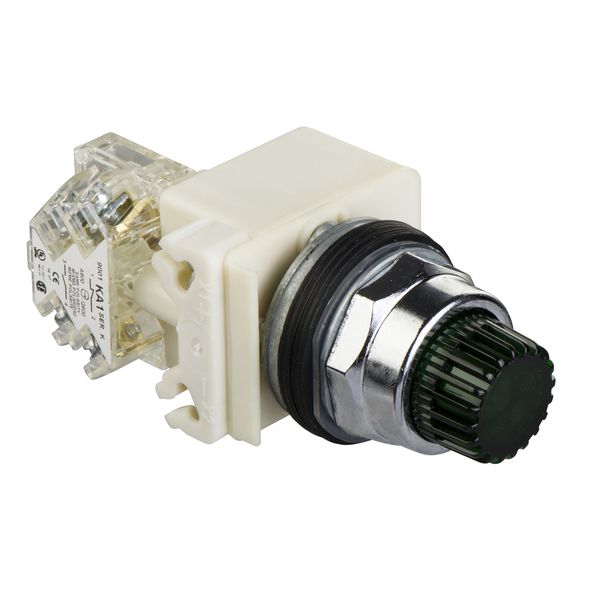 VERL. DRUKKNOP LED GR 120V image 1