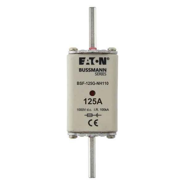 Fuse-link, high speed, 125 A, DC 1000 V, NH1, 40 x 53 x 135 mm, gBat, IEC, blade connection image 12