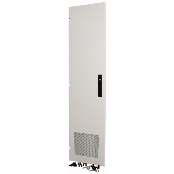 Section door, ventilated IP31, hinges left, HxW = 1400 x 800mm, grey image 1