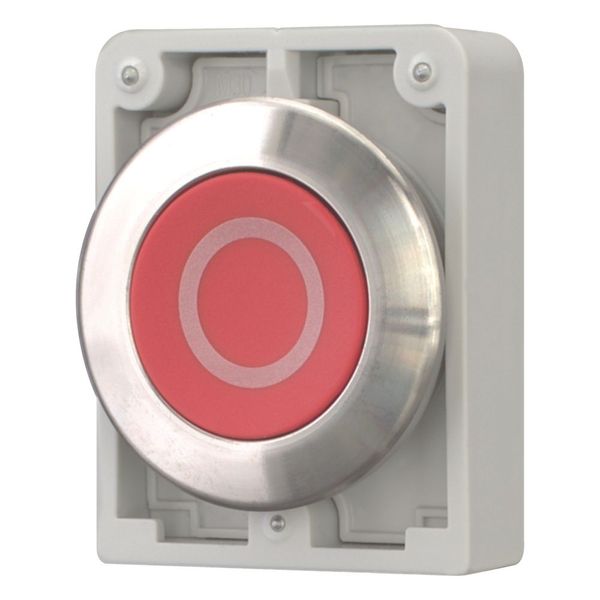 Pushbutton, RMQ-Titan, flat, maintained, red, inscribed, Front ring stainless steel image 12