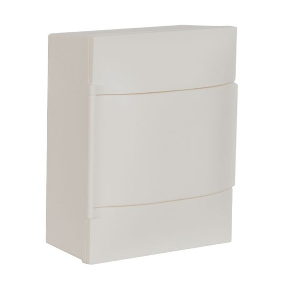 LEGRAND 1X4M SURFACE CABINET WHITE DOOR EARTH TERMINAL BLOCK image 1