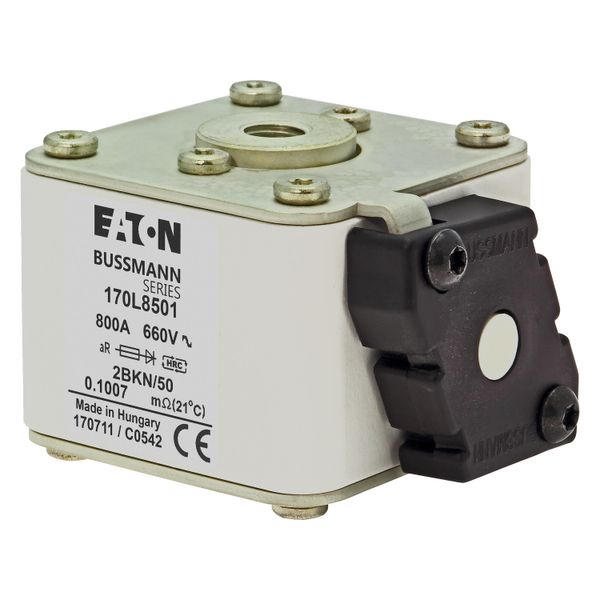 Fuse-link, high speed, 800 A, AC 660 V, Size 2, 59 x 77 x 50 mm, aR, IEC, single indicator image 9