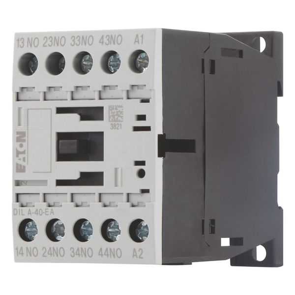 Contactor relay (-EA) , 24 V DC, 4 N/O, Screw terminals, DC operation image 1