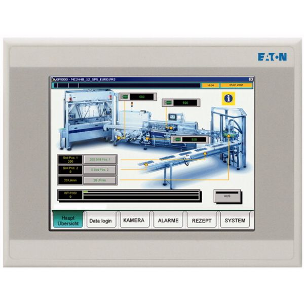 Touch panel, 24 V DC, 5.7z, TFTcolor, ethernet, RS485, CAN, SWDT, PLC image 1