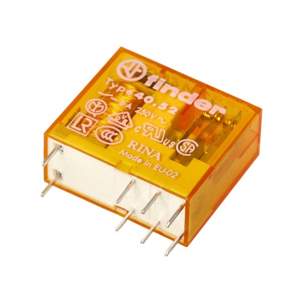 PCB/Plug-in Rel. 5mm.pinning 2CO 8A/12VAC/Agni+Au (40.52.8.012.5000) image 3