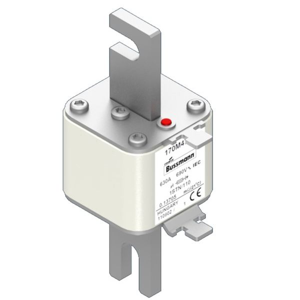 Fuse-link, high speed, 32 A, AC 1000 V, size 00, 30 x 47 x 98 mm, aR, DIN, IEC, single indicator image 3