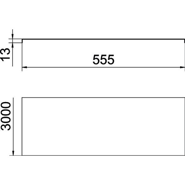 DRLU 550 FS Unperforated cover for cable tray and ladder 550x3000 image 2